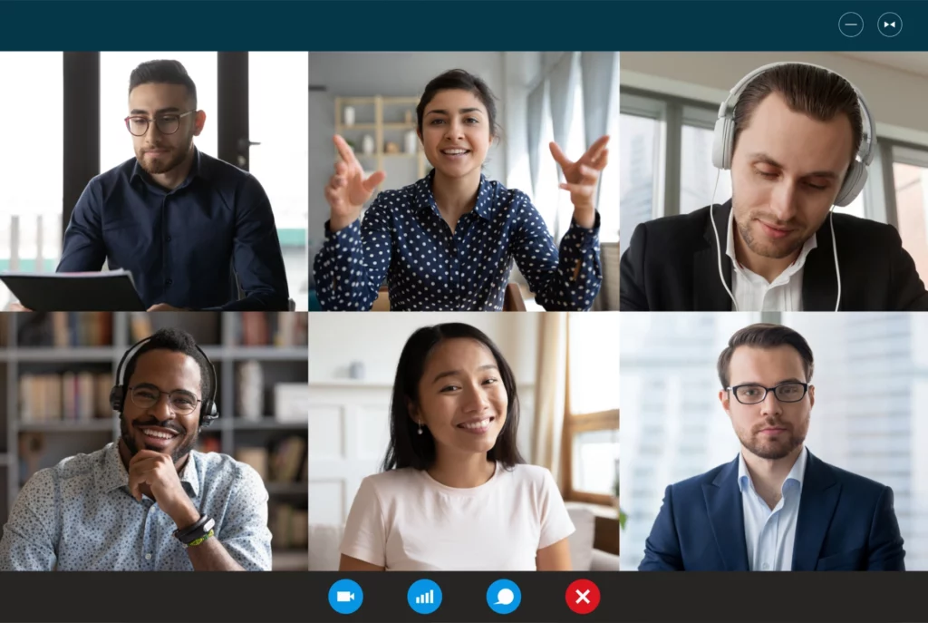Image of people at a zoom call 